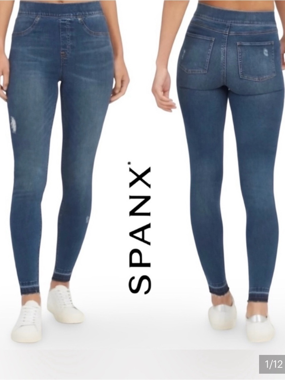 SPANX Blue High-Rise Skinny Jeggings